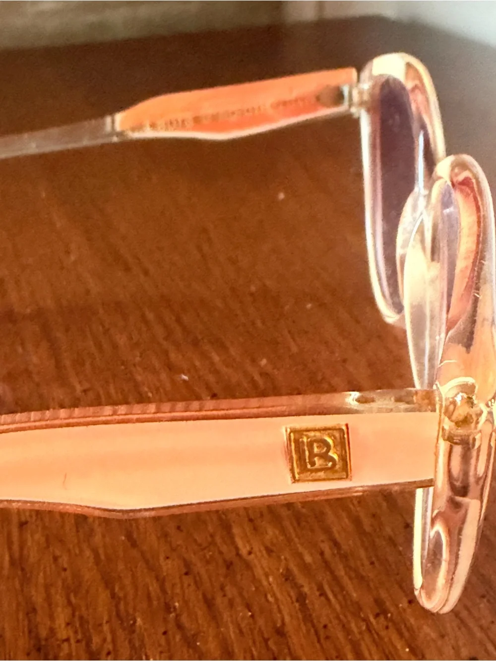 Vintage 80s Laura Biagiotti Translucent Pink Aviator Sunglasses Made In Italy